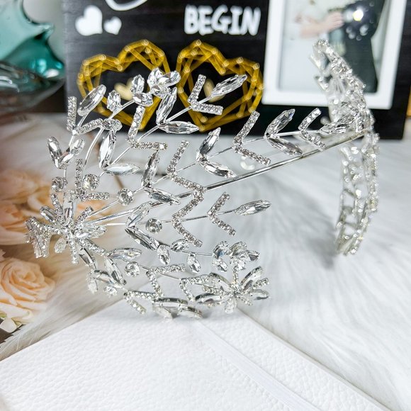 Handmade Accessories - Crystal Bridal Headband, Crystal Bridal Hairpiece, Wedding Headband, Crown Tiara